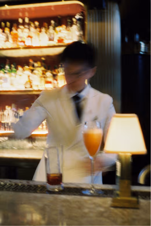 bartender making drink